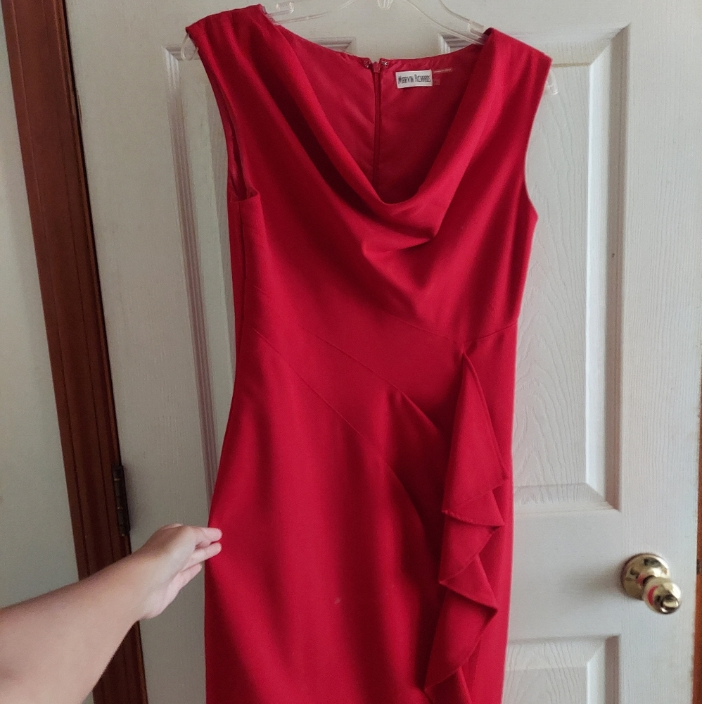 red vintage Marvin Richard's dress size 4